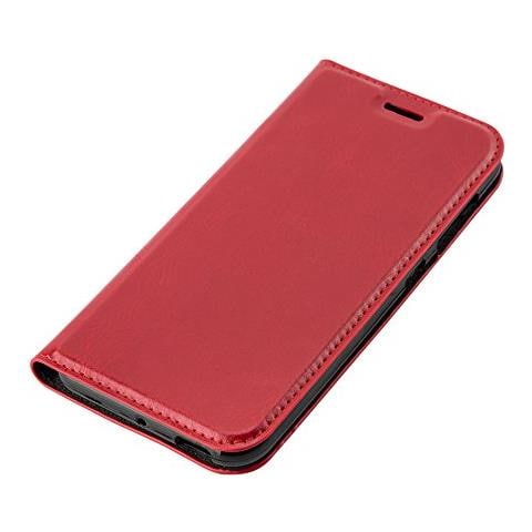 Custodia Compatibile Con Zte Blade S6 In Rosso Mela - Coperchio Protettiva Con Chiusura Magnetica, Funzione Stand E Tasca Per Le Carte - Foto 2