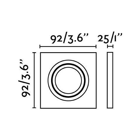 Faretto Da Incasso Quadrato Nero Inclinabile Gu10 - Foto 2