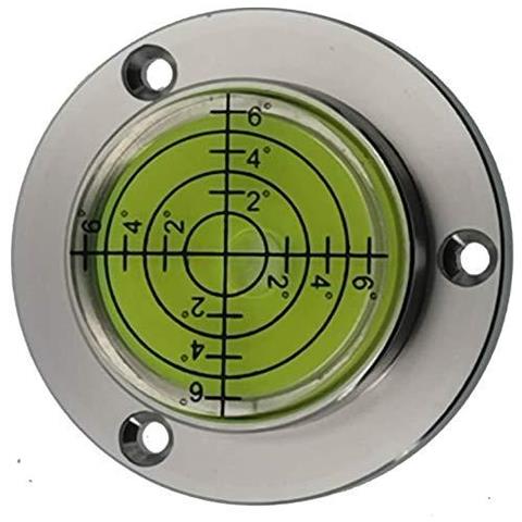 50 Millimetri Scala Alta Precisione Orizzontale Bolla Di Alluminio Di Caso Bullseye Spirito Bolla Livello Di Superficie Rotonda Inclinometri Per Surveying Instruments E Basamenti - Foto 4