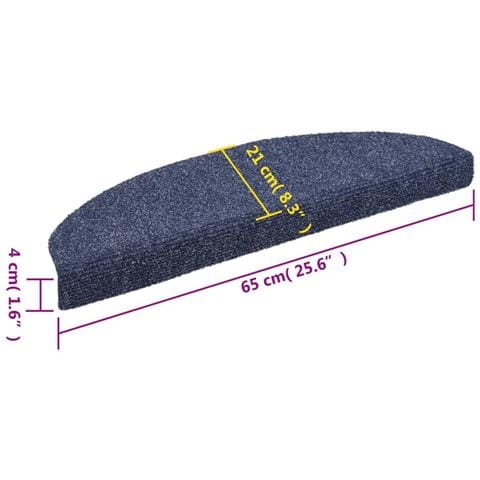 Tappetini Adesivi per Scale 5 pz Blu 65x21x4 cm Agugliati - Foto 2