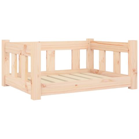 Cuccia Per Cani 65,5x50,5x28 Cm In Legno Massello Di Pino - Foto 2