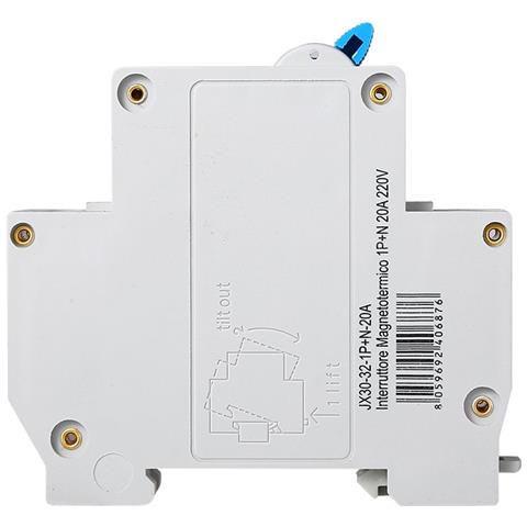 Interruttore Magnetotermico Automatico 1p+n 20a 220v Salvavita 2 Pezzi - Foto 3
