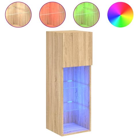 Mobile Tv Con Luci Led Rovere Sonoma 30,5x30x90 Cm - Foto 2