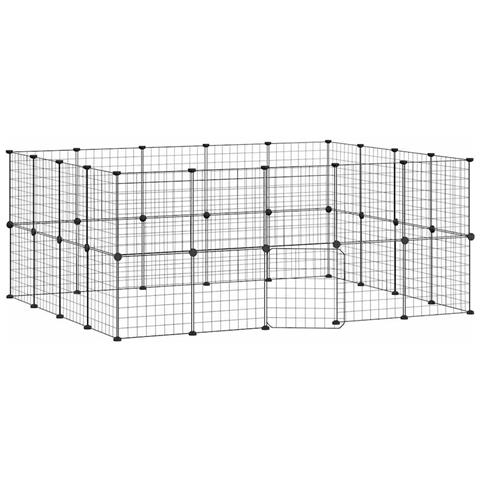 Gabbia Per Animali 36 Pannelli Con Porta Nera 35x35 Cm Acciaio - Foto 1