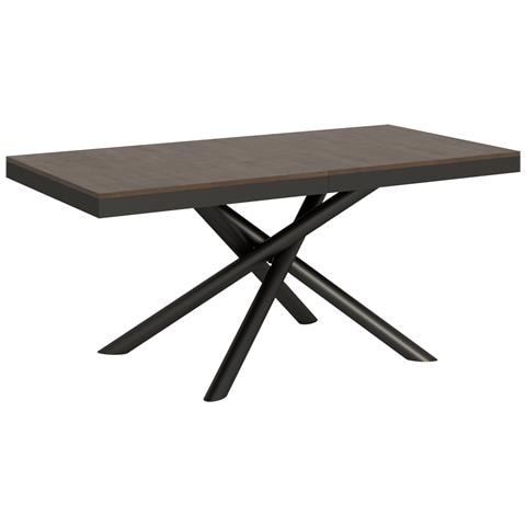 Tavolo Allungabile 90x180/440 Cm Famas Evolution Telaio Antracite - Noce - Foto 6
