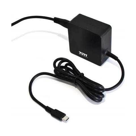 Caricatore Universale Per Laptop Pc Cablato Usb C Da 45 W, Nero - Foto 1