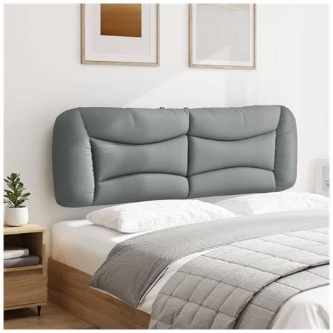 Cuscino Testiera Grigio Chiaro 160 cm in Tessuto - Foto 9