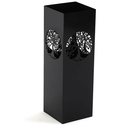 Portaombrelli Albero Della Vita Nero Metallo Ferro 15 X 49 X 15 Cm - Foto 1