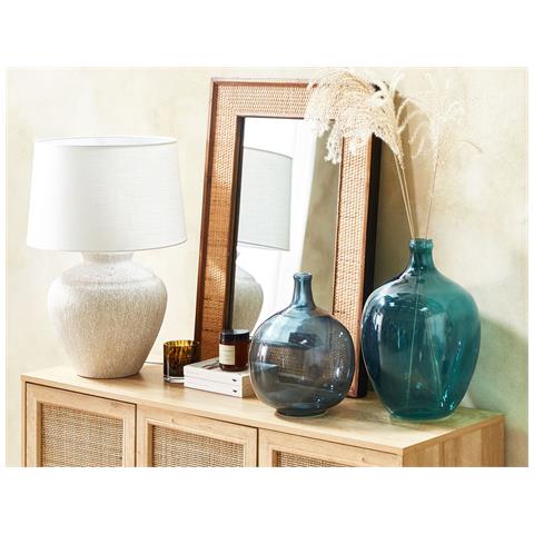 Vaso Decorativo Chappathi Vetro 31 Cm Blu - Foto 1