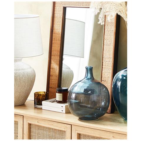 Vaso Decorativo Chappathi Vetro 31 Cm Blu - Foto 7