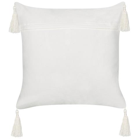 Cuscino Decorativo Melobesia Cotone 45 X 45 Cm Motivo Di Piante Beige - Foto 2