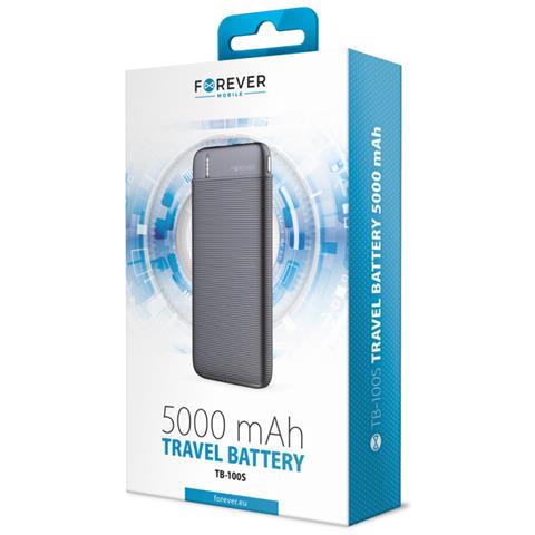 Powerbank 5000mah Compatto Con Spie A Led, Nero - Foto 2