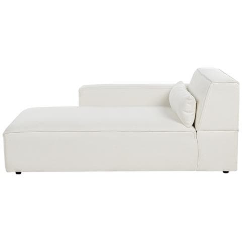 Chaise Longue Versione Destra Hellnar Bouclé Bianco Sporco - Foto 2