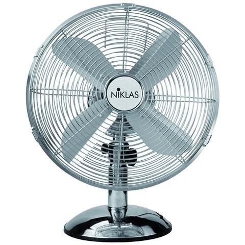 Ventilatore In Acciaio Cromato Da Tavolo 4 Pale Niklas Chrome - Foto 1
