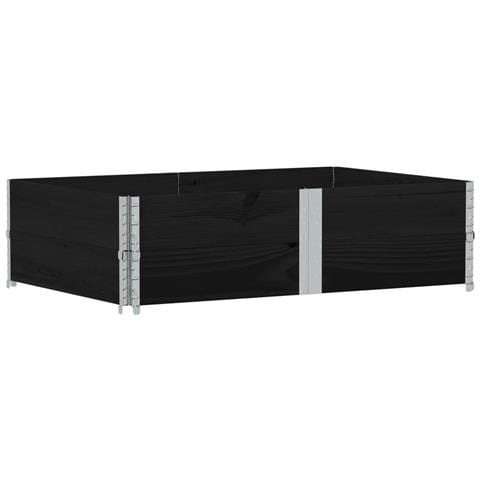 Fioriera Da Giardino Nera 150x100 Cm In Legno Massello Di Pino - Foto 2