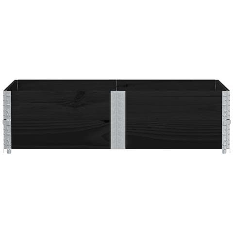 Fioriera Da Giardino Nera 150x100 Cm In Legno Massello Di Pino - Foto 3