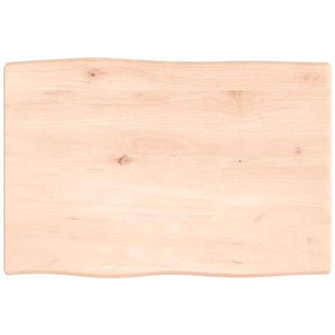 Piano Per Tavolo 60x40x2 Cm In Rovere Non Trattato Bordi Vivi - Foto 2