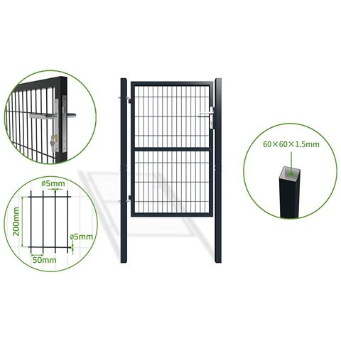 Cancello In Rete 4m H.140cm Razo + Cancello 1m Razo H.140cm Grigio - Foto 2