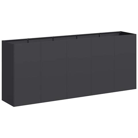 Fioriera Nera 200x40x80 Cm In Acciaio Laminato A Freddo - Foto 2
