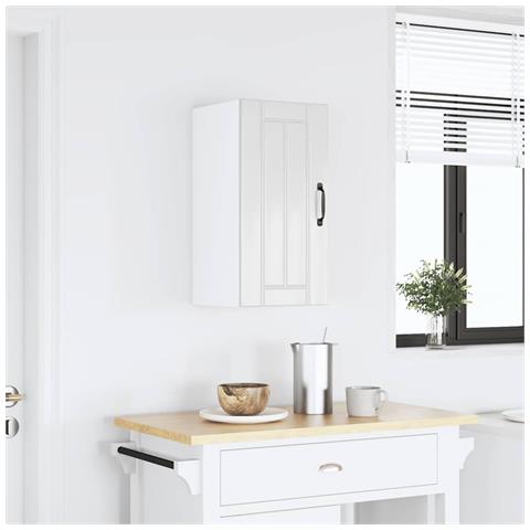 Pensile Da Cucina Lucca Bianco Lucido In Legno Multistrato - Foto 2