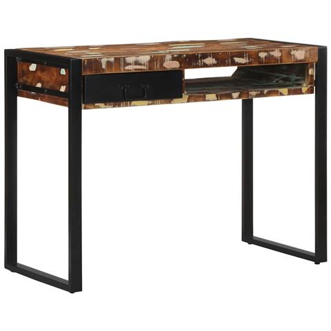 Scrivania Multicolore 100x50x75 Cm In Legno Massello Recupero - Foto 1