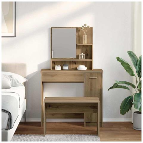Set Toeletta Rovere Artigianale In Legno Multistrato - Foto 3
