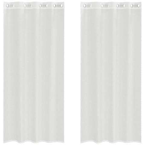 Tende In Voile Con Occhielli 2 Pz Bianco - Foto 2