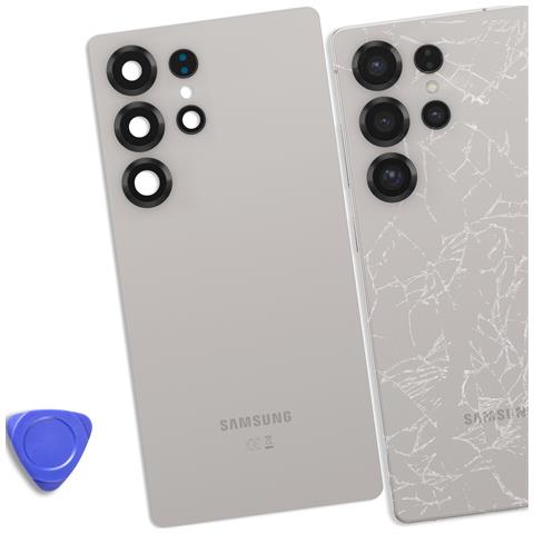 Vetro Posteriore Galaxy S25 Ultra Originale Service Pack, Grigio Chiaro - Foto 2
