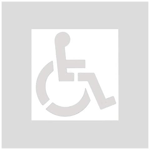 Stencil Riutilizzabile Con Simbolo Di Sedia A Rotelle Per Parcheggio Accessibile - Foto 2