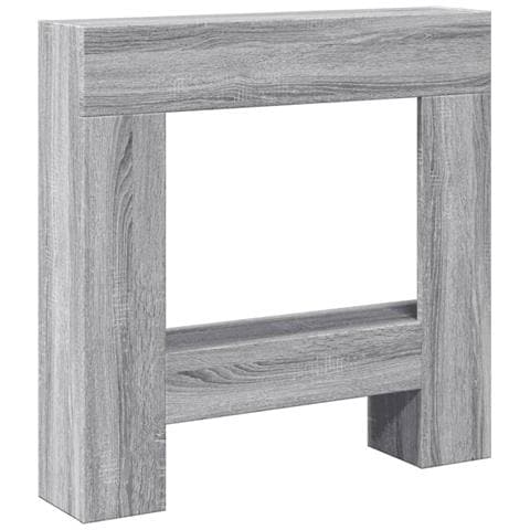 Cornice per Camino Grigio Sonoma 81x18x82 cm in Truciolato - Foto 1