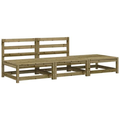 Divano Giardino Senza Braccioli con Poggiapiedi Pino Impregnato - Foto 1
