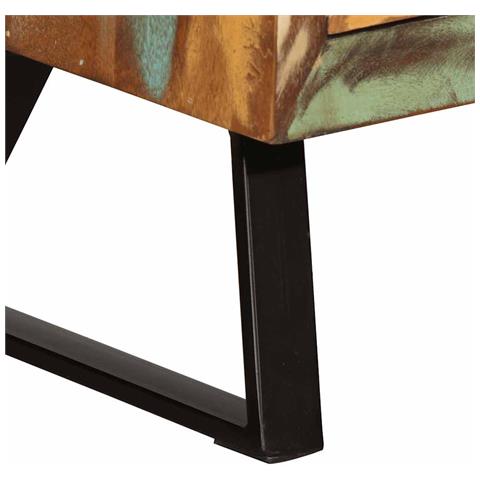 Cassettiera Multicolore 70x35x70 cm Legno Massello di Recupero - Foto 9