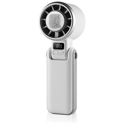 Ventilatore Portatile Ad Alta Velocità Con Raffreddamento A Ghiaccio E Display Digitale White - Foto 1