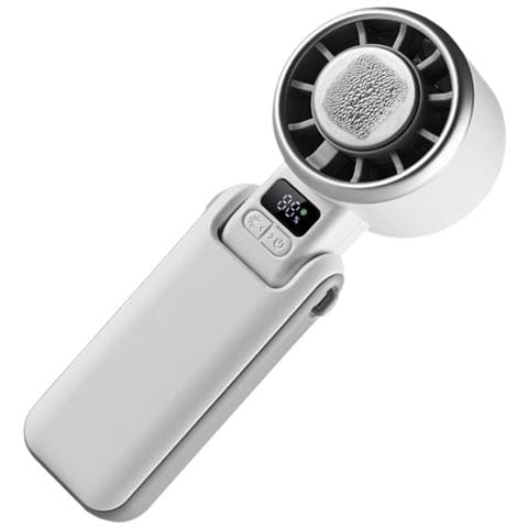 Ventilatore Portatile Ad Alta Velocità Con Raffreddamento A Ghiaccio E Display Digitale White - Foto 3