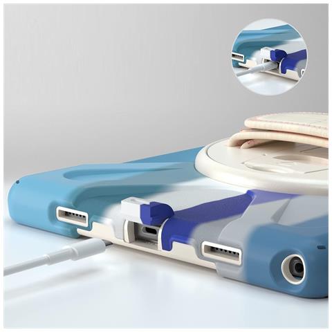 Custodia Per Samsung Galaxy Tab A8 10.5"" Con Tracolla Blu - Foto 2