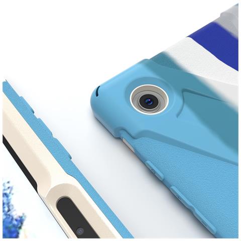 Custodia Per Samsung Galaxy Tab A8 10.5"" Con Tracolla Blu - Foto 4