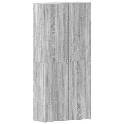 Mobile per scarpe Grigio 80 x 35.5 x 180 cm Legno multistrato - Foto 1