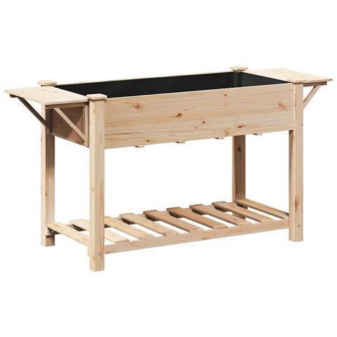 Vaso da giardino con lo scaffale Beige 155 x 59 x 76.5 cm - Foto 1