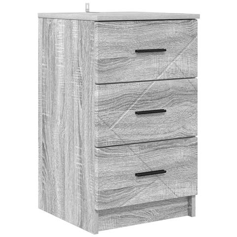 Armadio da Notte con cassetto Grigio sonoma 38 x 38 x 66 cm - Foto 1