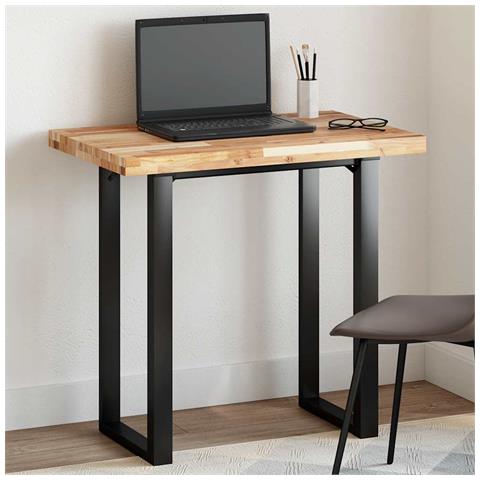 Piano Tavolo Rettangolare 100x50x4cm Legno Massello di Acacia - Foto 2