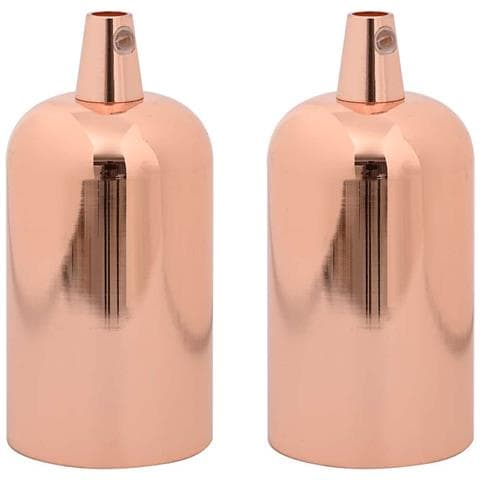 Portalampada 2 pz Oro Rosa E27 - Foto 1