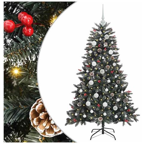 Albero di Natale artificiale con 150 LED Verde 120 cm - Foto 1