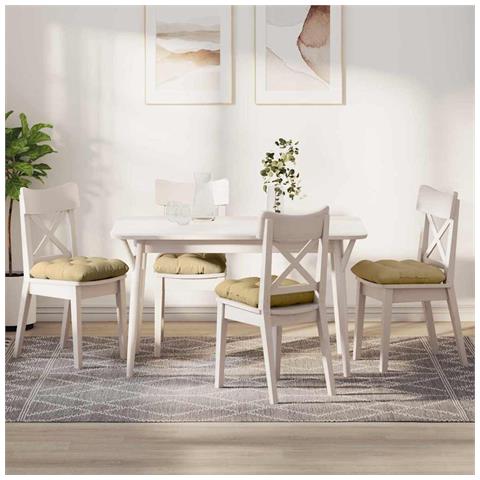 Cuscini per Seduta 4 pcs Grigio Verde 40 x 40 cm - Foto 2