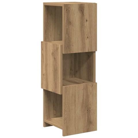 Mobile angolare Bianco 25,5x25x80cm Legno multistrato - Foto 1