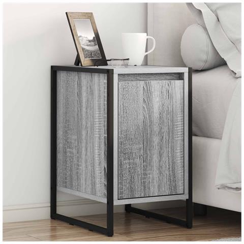 Comodino 2 pcs Grigio Sonoma 39,5 x 30 x 50 cm - Foto 2