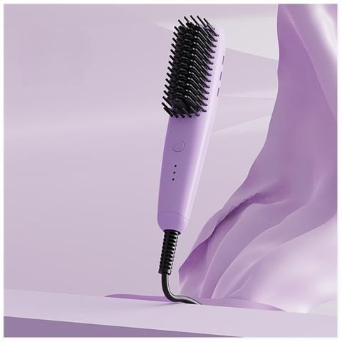 Mini Spazzola Lisciante Portatile - Ionica, Per Capelli Asciutti E Bagnati Purple - Foto 2