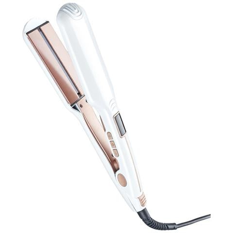 Piastra Per Capelli Professionale In Ceramica Tormalina Con Temperatura Regolabile E Cavo Girevole A 360° White - Foto 1
