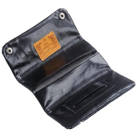 Custodia Vintage Portatile Per Tabacco Con Porta Cartine - Custodia In Morbida Pelle Pu Black - Foto 1