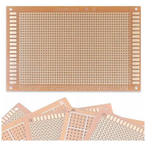 Piastra Prototipo Universale Monofacciale 90x150 Mm - Montaggio Tht | Fori 2,54 Mm | Elettronica Saldatura - Foto 1