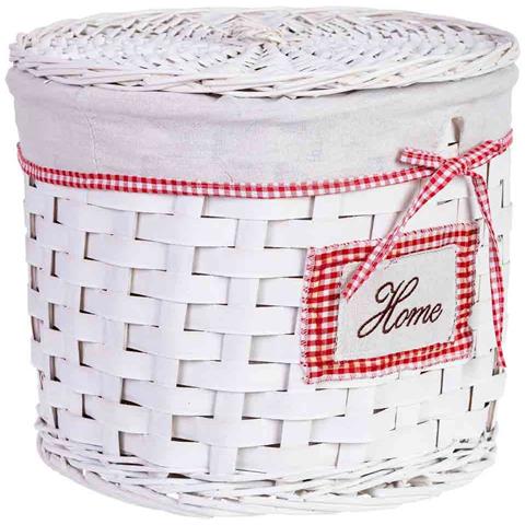 Cesto Portabiancheria In Vimini Grigio 35x35x29h Cm - Foto 1